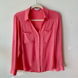 Express Coral Button-Down Portofino Shirt